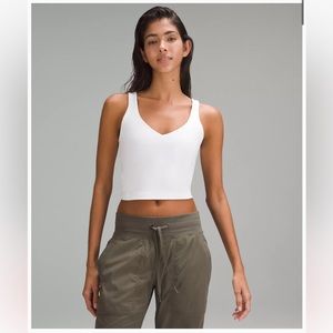 Lululemon White Align Cropped Tank Top